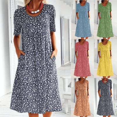 Alisha™ | Round Neck Floral Dress