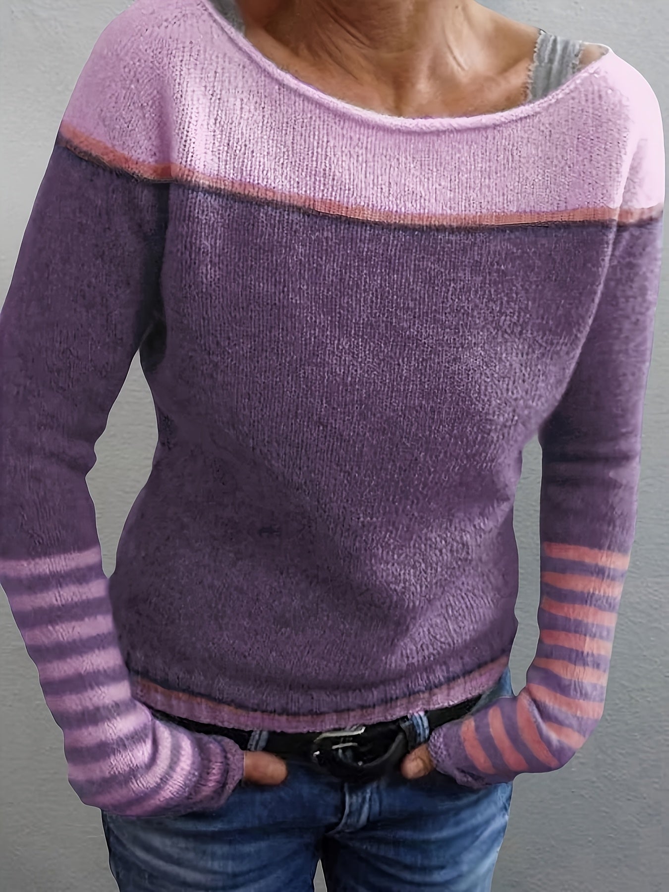 Katharina™ | Long Sleeve Striped Sweater