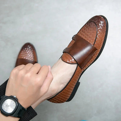 Lucca Double-Button Woven Loafer