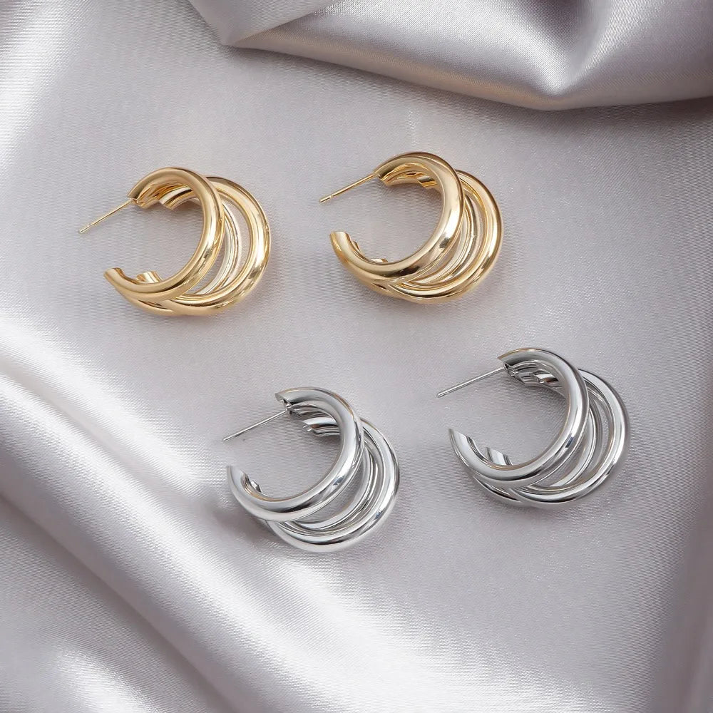 Trinova Stacked Hoop Earrings