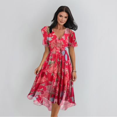 Helena™ | Elegant V-Neck Dress