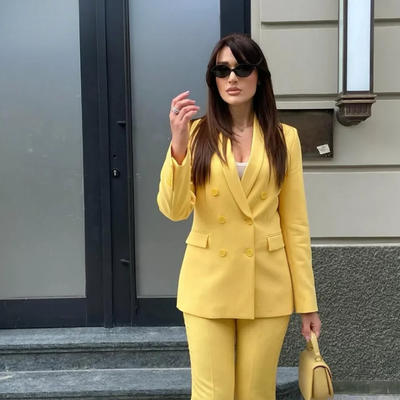 Katherine | Chic Formal Suit Set with Tailored Long Blazer for Women