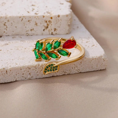 Rose d’Or Zircon Ring