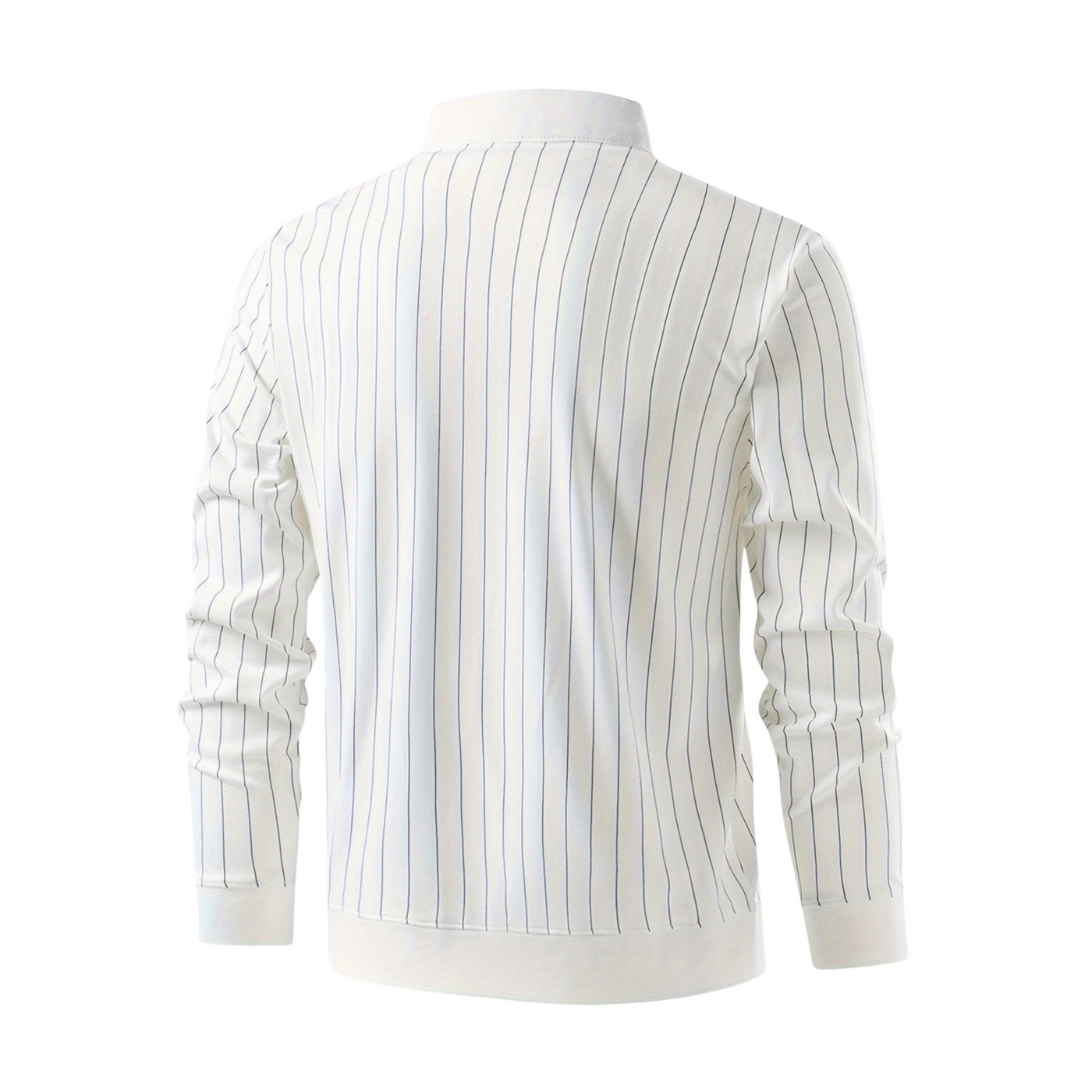 Stratus Pinstripe Mandarin Collar Shirt
