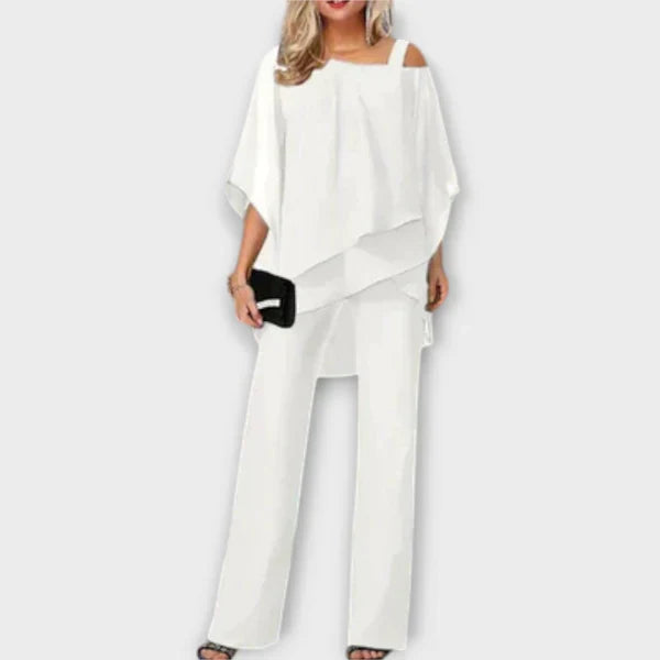 Luna – Elegant Two-Piece Set with Cold Shoulder