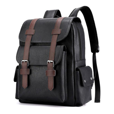 VINTAGE FASHION LEATHER MULTI POCKET BACKPACK 16219572W