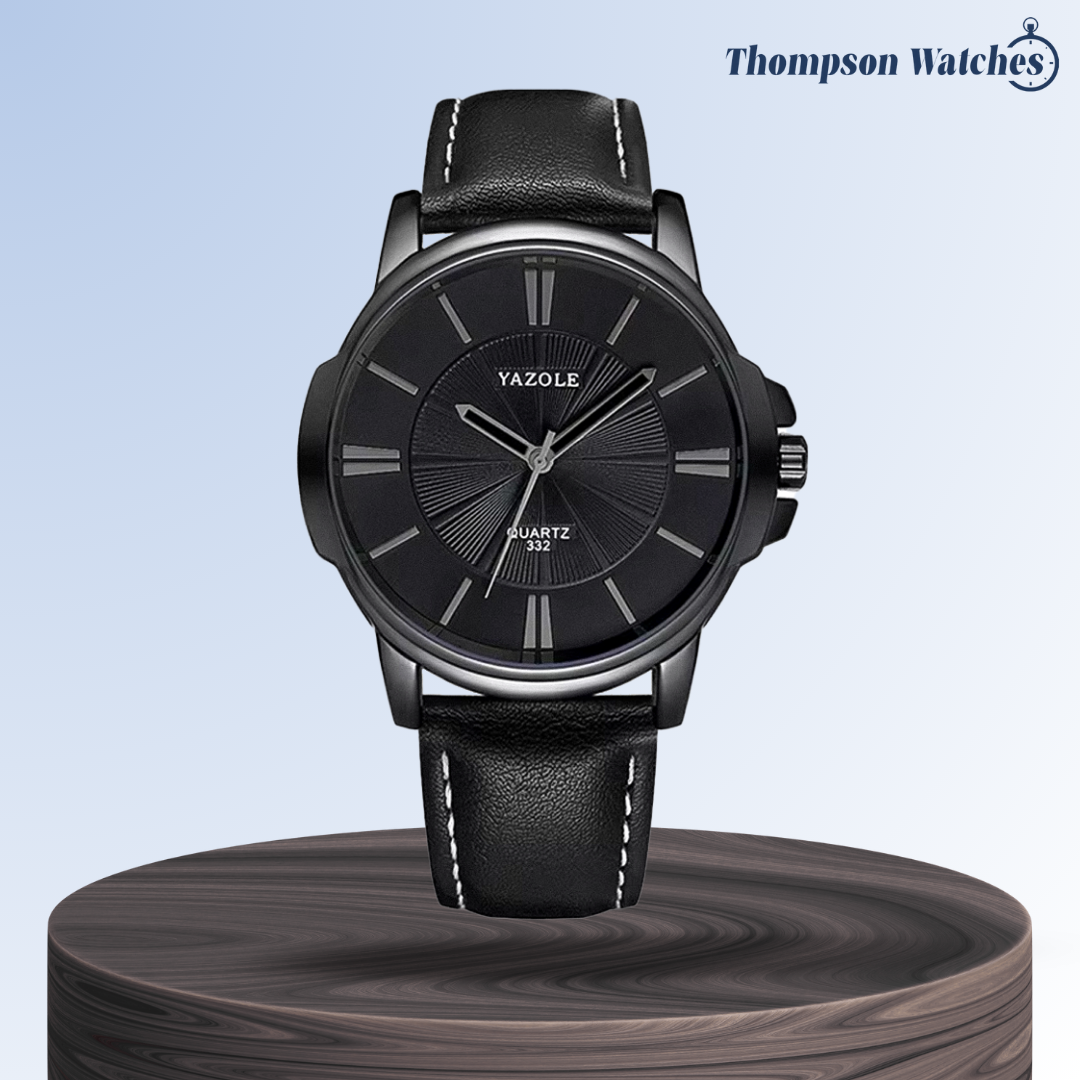 Gavin | Opulent Glass Leather Watch | 45mm