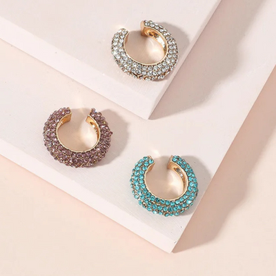 Halo Pavé Crystal Ear Cuff