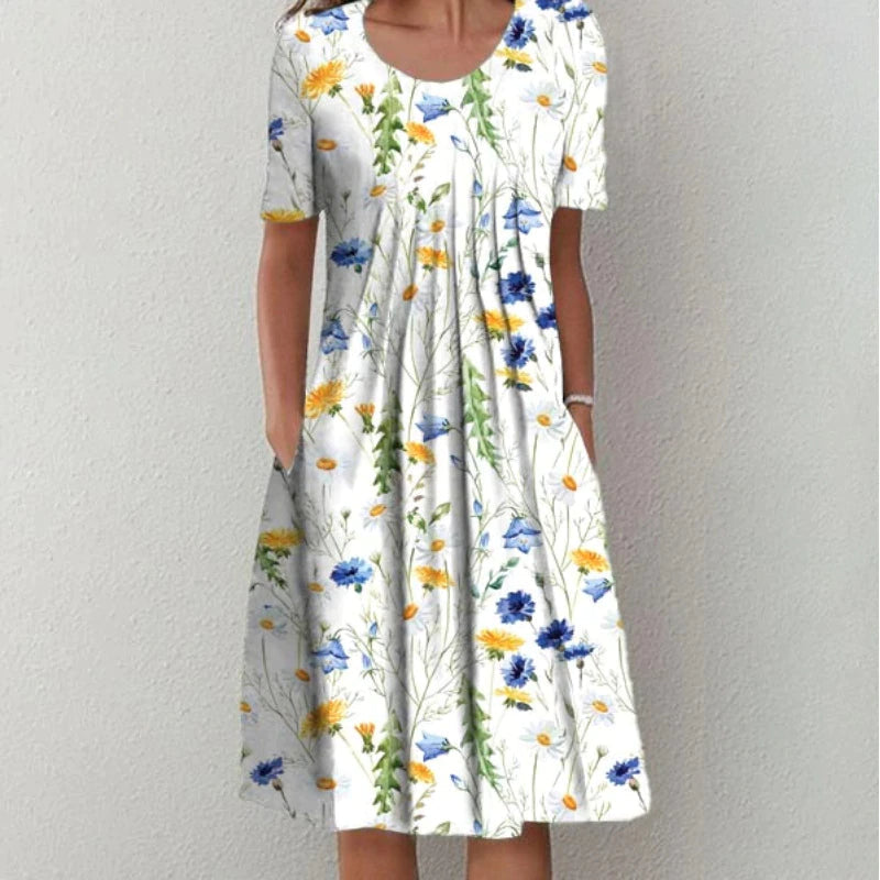 Grace | Easy Bloom Floral Pocket Midi Dress