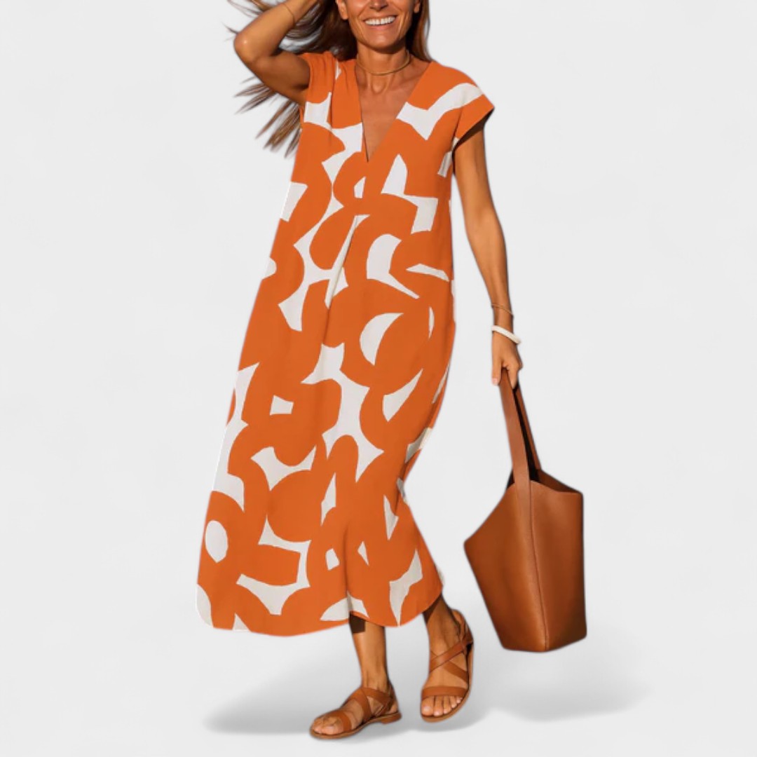 NAOMI | MODERN PRINT MAXI DRESS