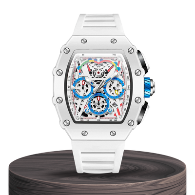 Cairo | Color-Popped Skeleton Dial Futuristic Watch