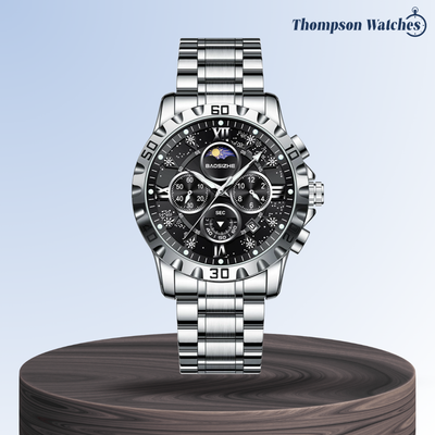 Rex | Opulent Chronograph Watch with Sleek Metal Band