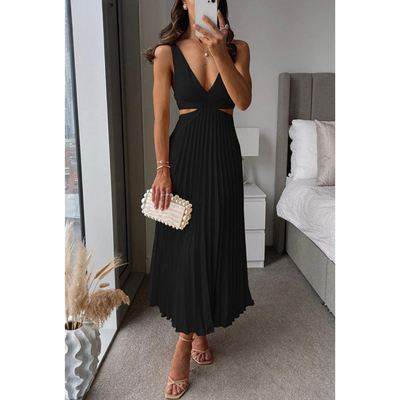 Avencea | Pleated Dress with Cutout
