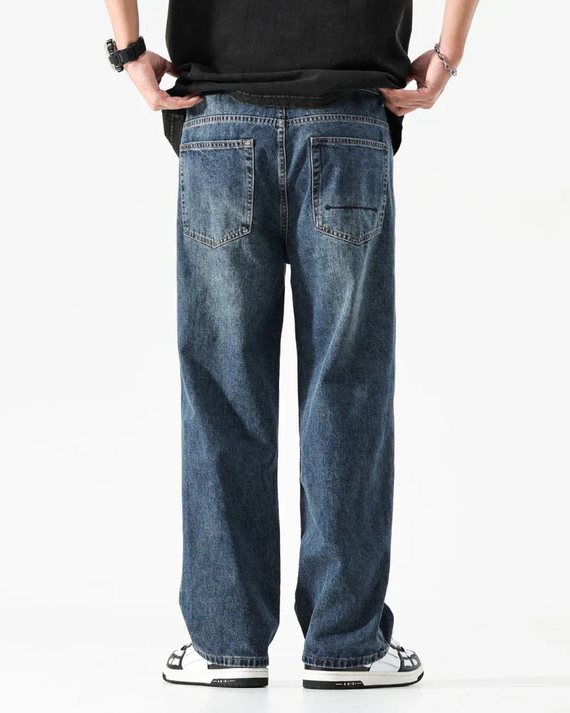 Rigid Washed Denim Jeans