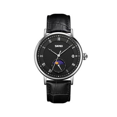 Stainless Steel Crystal Moon Phase Watch