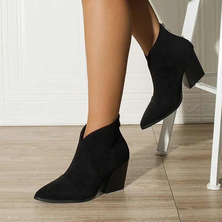 NORTHLINE STUDIO | POINTED ANKLE BOOT WITH SUEDE EFFECT
