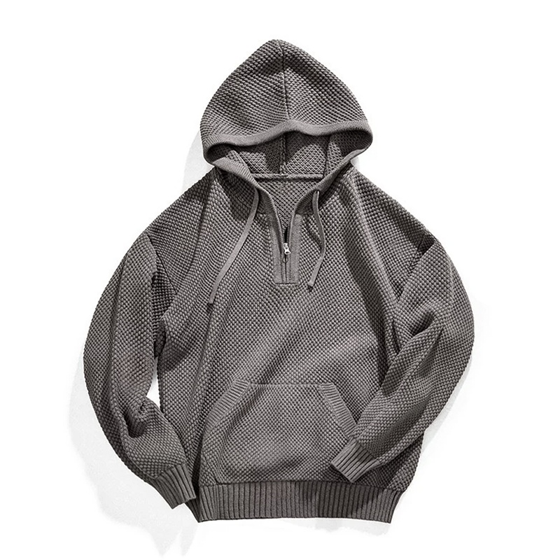 Avencea - Men's Half-Zip Hooded Sweatshirt