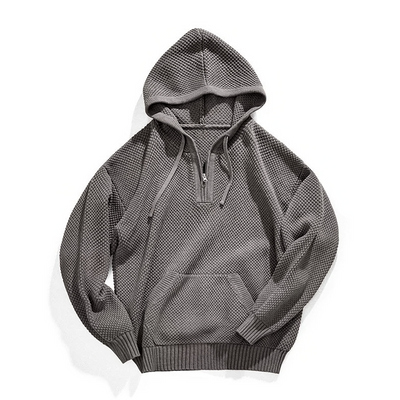 Avencea - Men's Half-Zip Hooded Sweatshirt