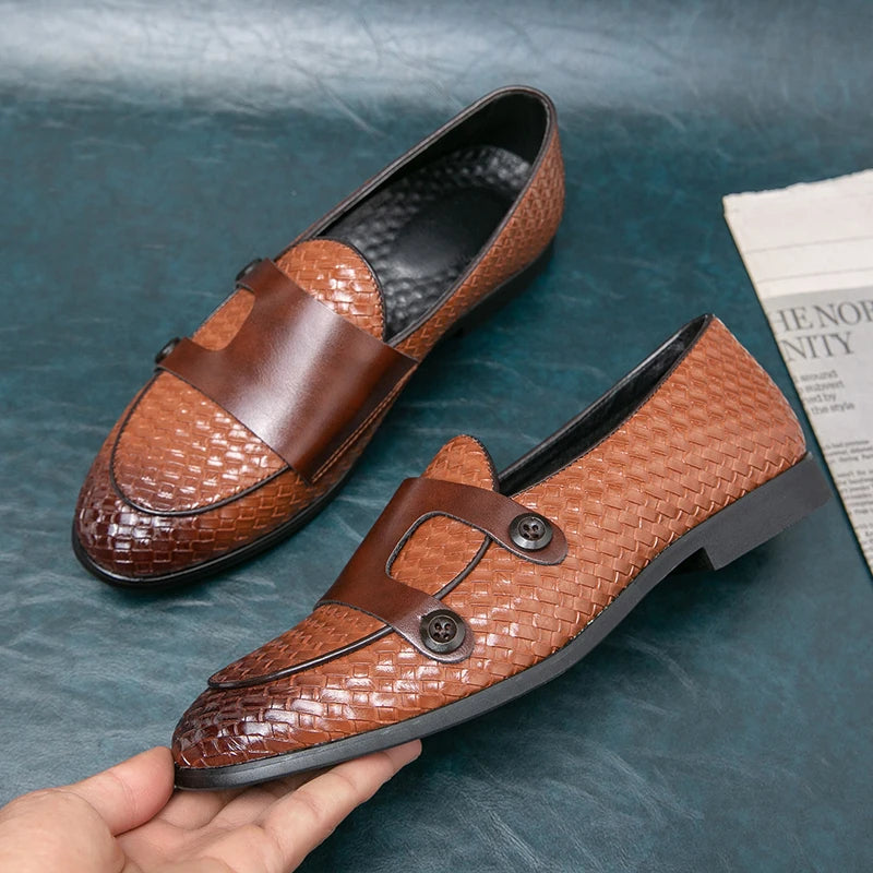 Lucca Double-Button Woven Loafer