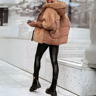 Ava - puffer jacket with teddy mix