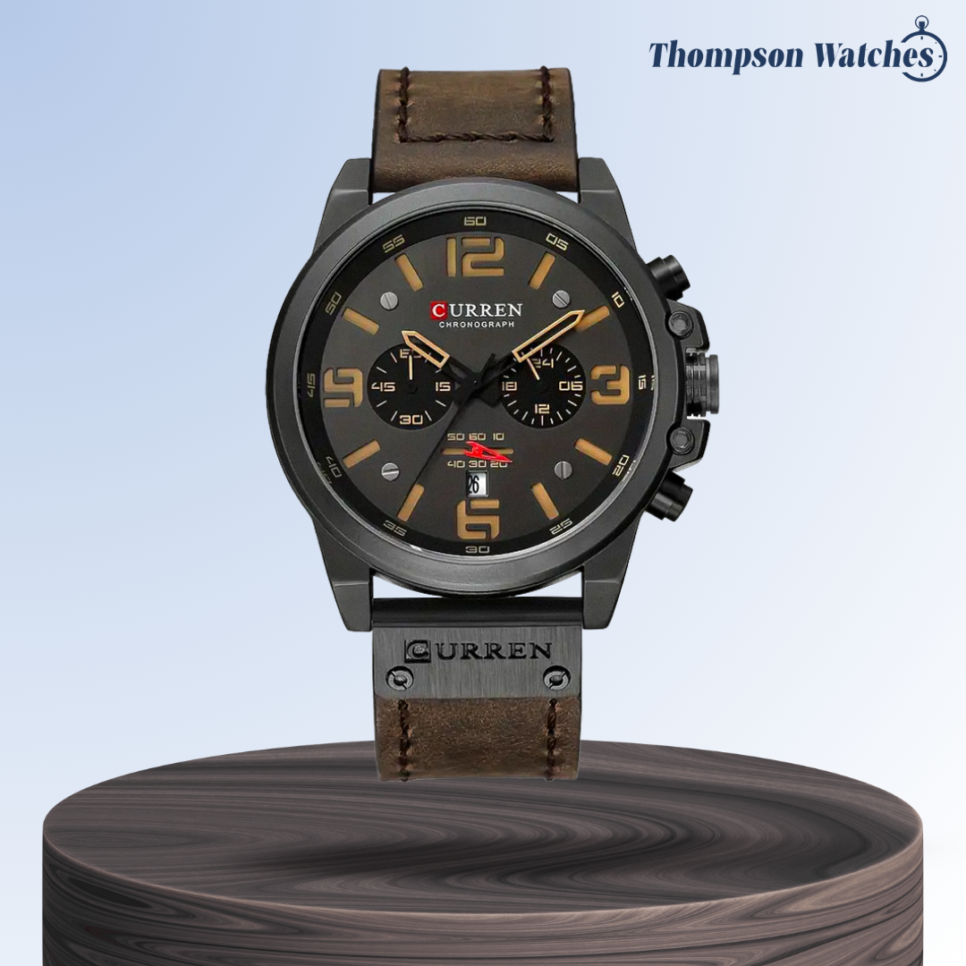 Isaac | Men's Retro Leather Wrist Watch