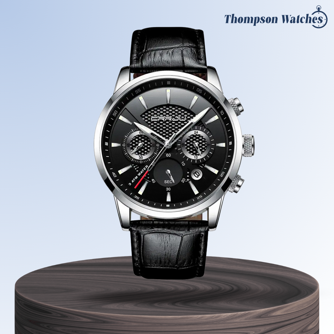 Rowan | Trendy Army-Inspired Leather Timepiece Watch | 42mm