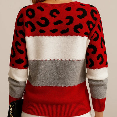 PASCALINE | LEOPARD PRINT CASUAL SWEATER