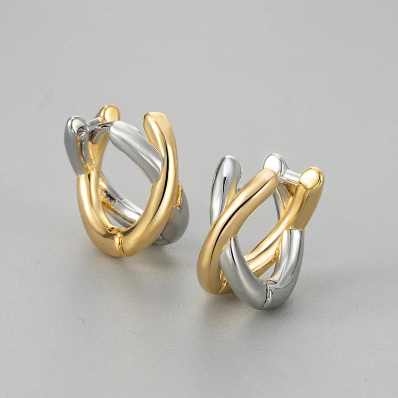 Xyla Crossover Hoop Earrings