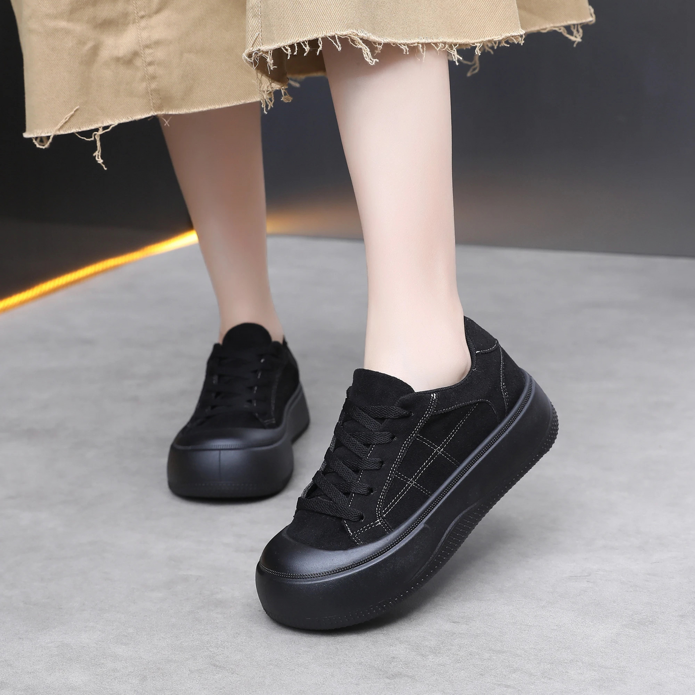 Ivanna Suede Platform Sneaker