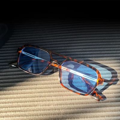 Alban Vezin Retro Hollow Square Sunglasses