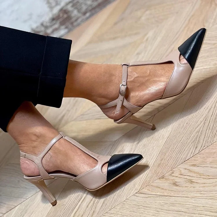 Evrardine | Two-tone Pointed Toe Pump