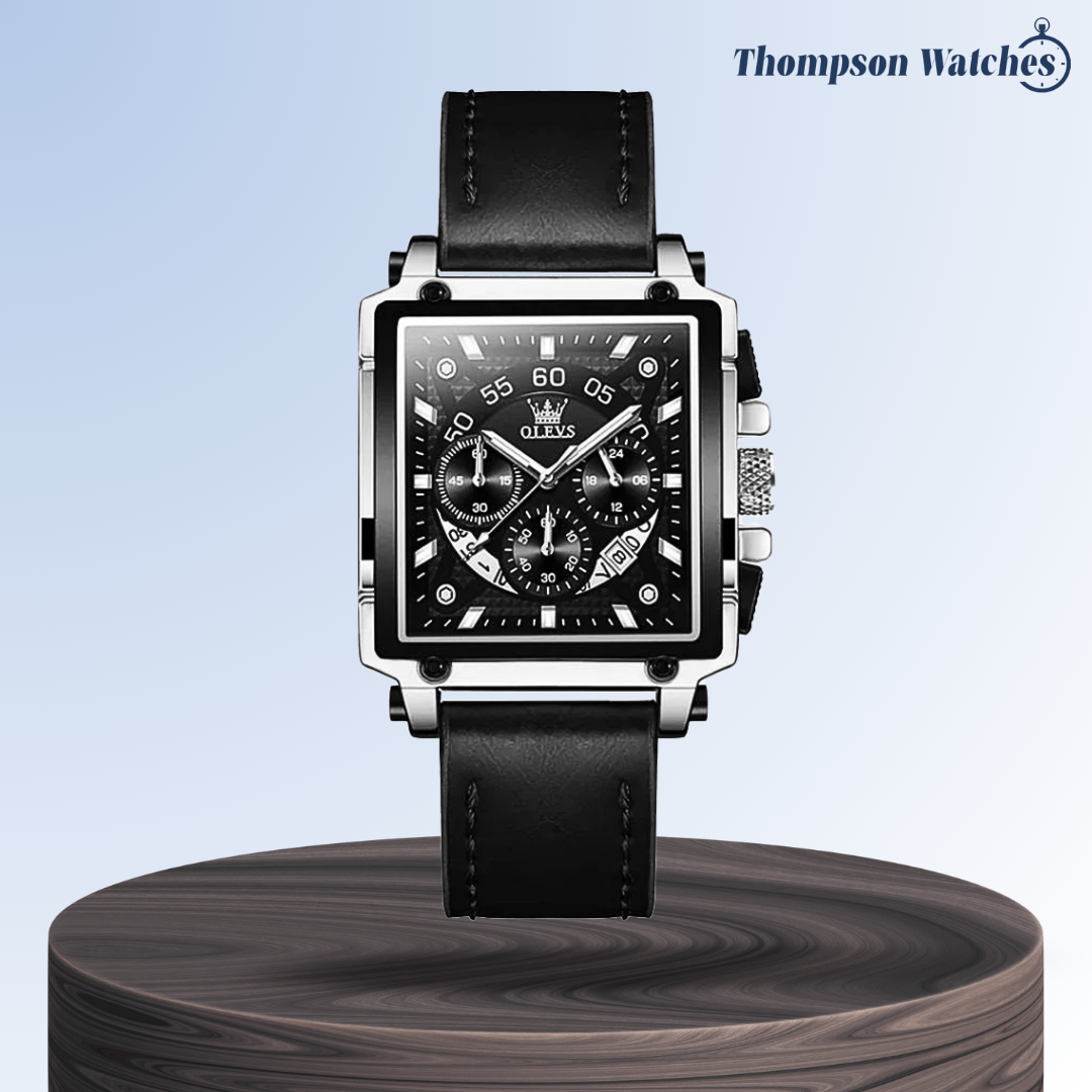 Joseph | Stylish Men’s Chronograph Watch with Unique Square Case | 42x45mm