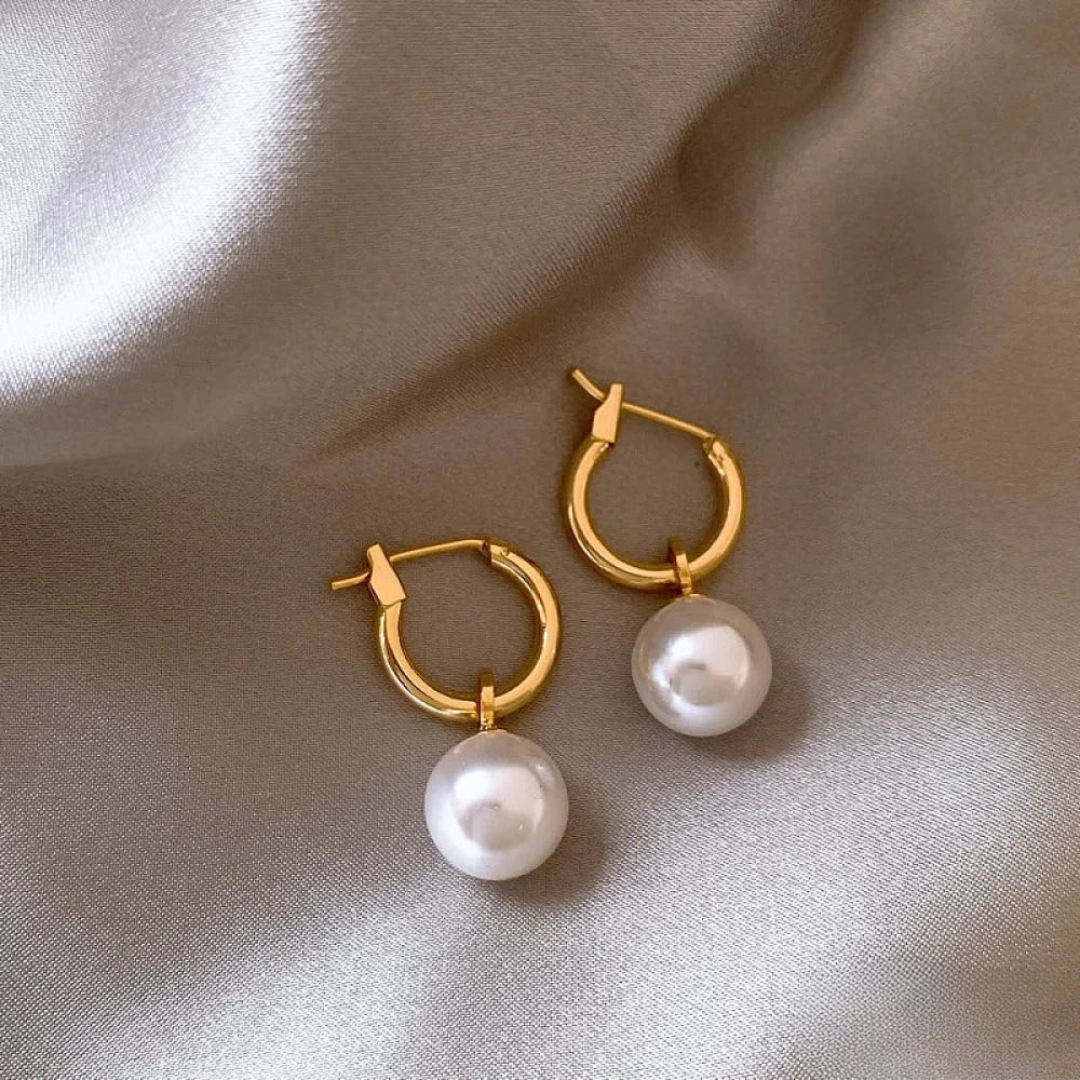 Elegant Gold Bead Earrings