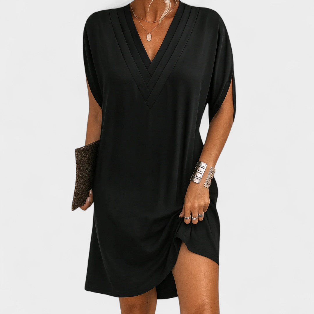 FIONA | RELAXED V-NECK DRESS