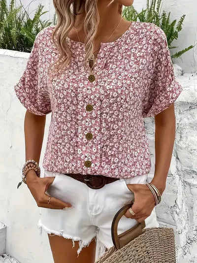 Amelia | Wildflower Notch Blouse