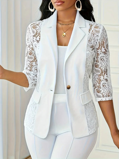 Layla™ - Contrast Lace Blazer