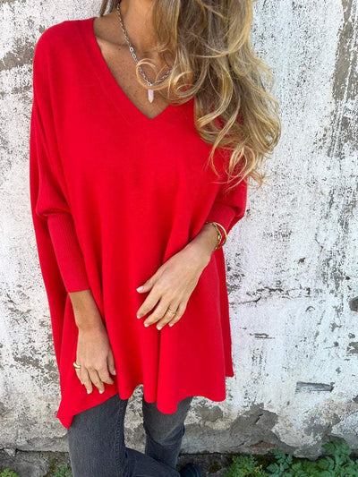 Grace™ - Comfortable V-neck Long Sleeve Sweater