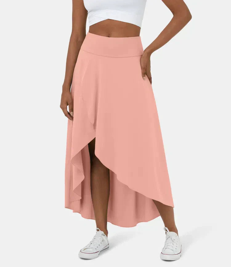 2 in 1 Quick-Drying Elegant Casual Midi Skirt with Built-In Shorts Avencea