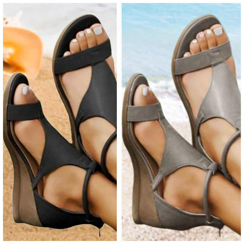Anne ~ Orthopedic Leather Sandals with Heel