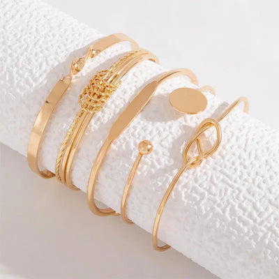 Knotted Elegance Bracelet Set | Gold 18k
