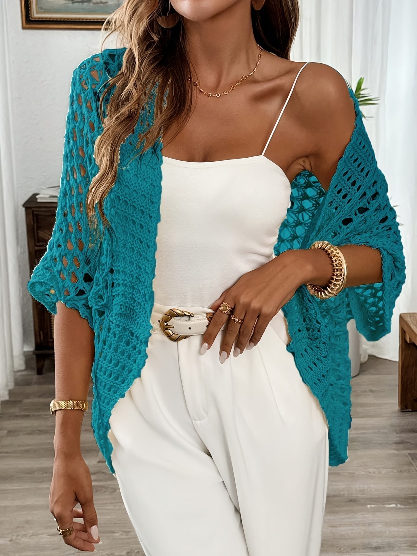 NORTHLINE STUDIO | OPEN-WEAVE CROCHET CARDIGAN