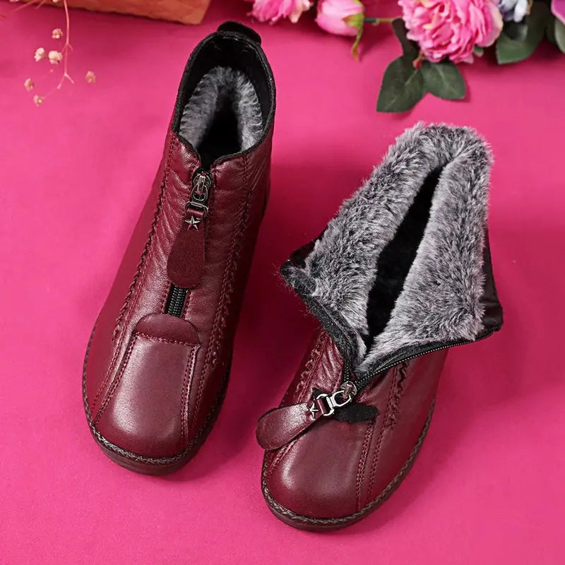 Zaira™ | Women's Non-Slip Natural Leather Ankle Boots