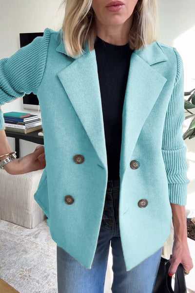 Jennifer | Elegant Knit-Sleeve Jacket