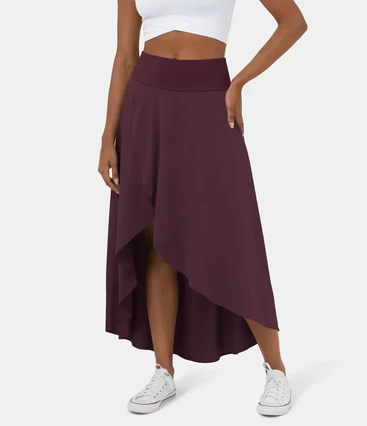2 in 1 Quick-Drying Elegant Casual Midi Skirt with Built-In Shorts Avencea