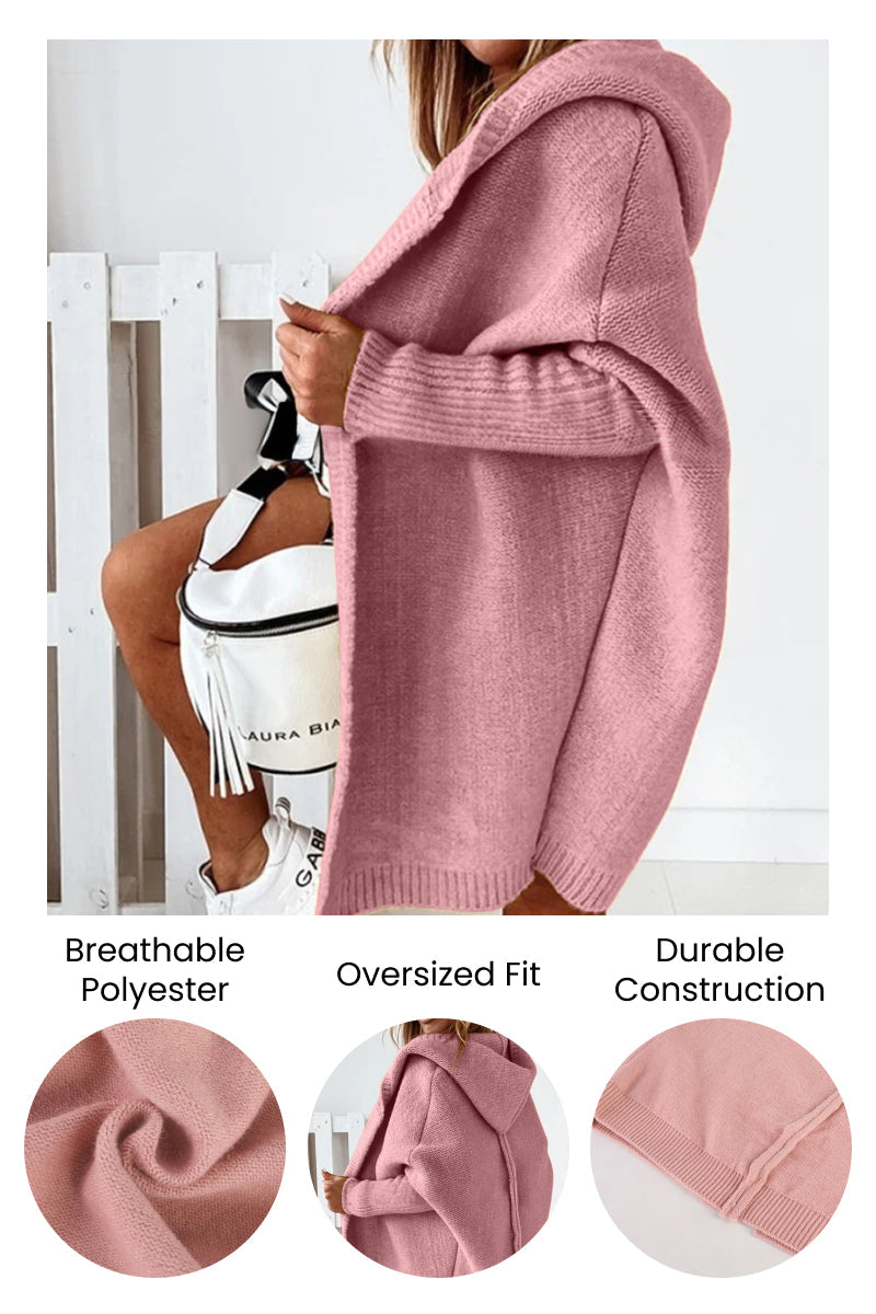 Avencea Oversized Cardigan with Hood for Women