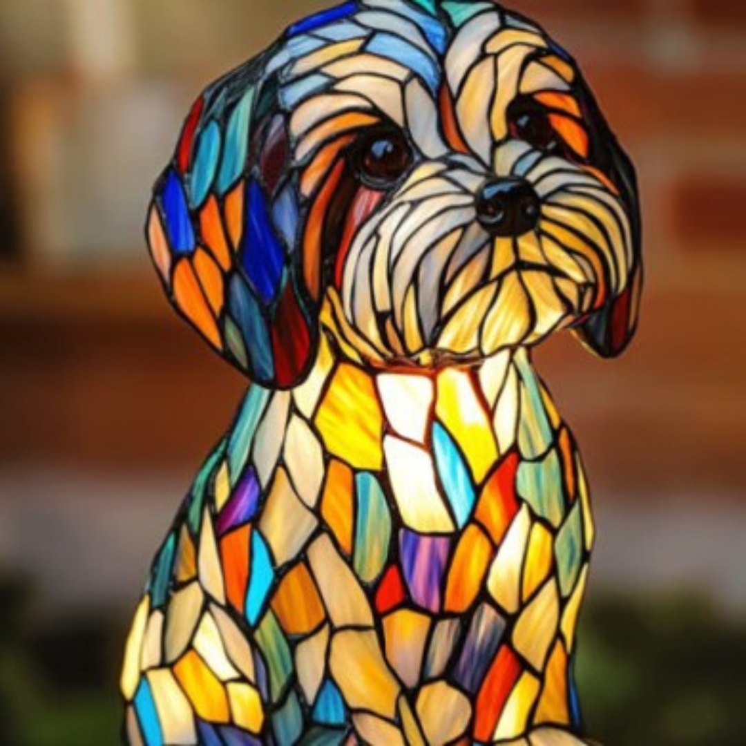 Papouille | Magical Glass Lamp for Dogs in Colorful Design