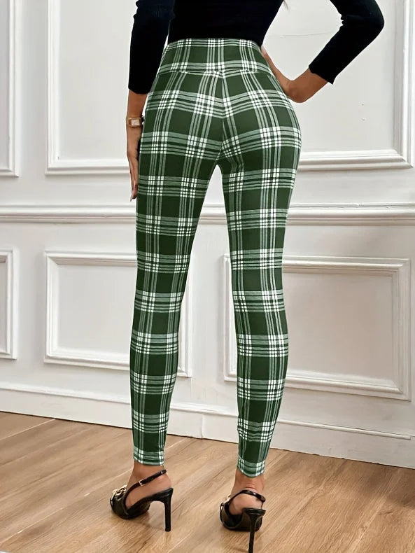 Madison High-Waist Plaid Legging