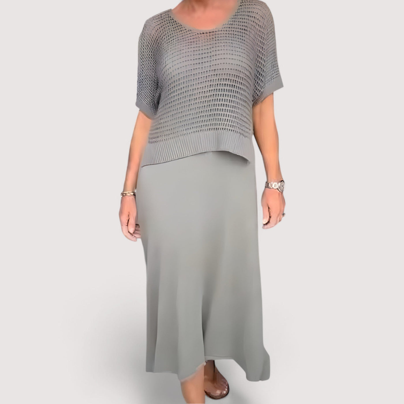 Claudia™ | Summer dress with knitted top