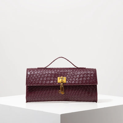 Venezia Woven Baguette Clutch