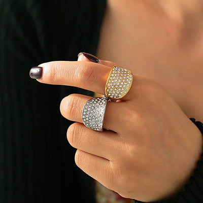 Zira Pavé Ring & Earrings Set